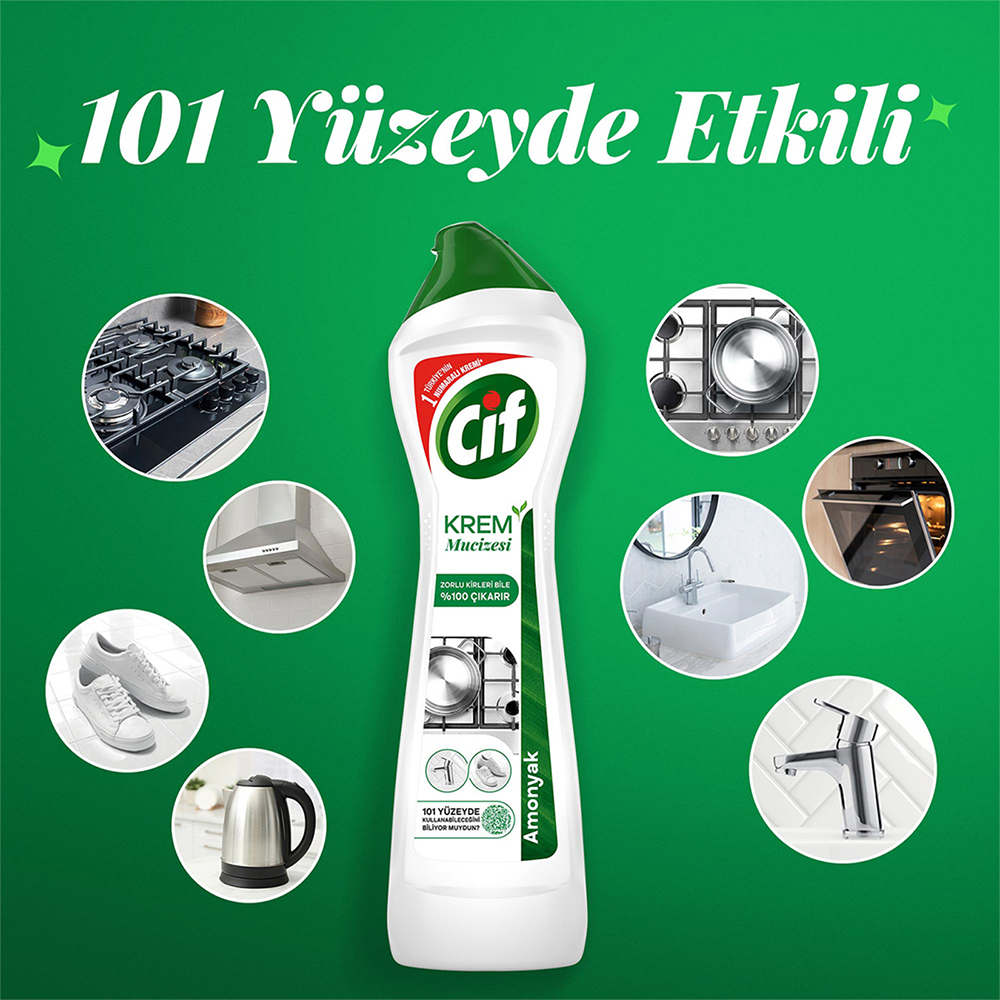 Cif Krem Yüzey Temizleyici Amonyak 500 Ml