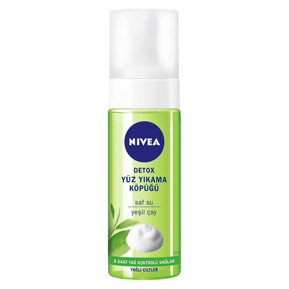 Nivea Yüz Yıkama Köpüğü Detox Saf Su Yeşil Çay Yağlı Ciltler 150 Ml