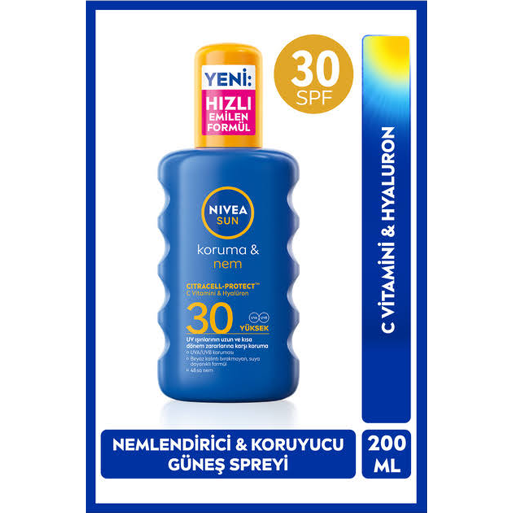 Nivea Sun Spf50+ Yüksek Güneş Koruyucu Ve Nemlendirici Sprey 200 Ml Suya Dayanıklı Uv Koruma