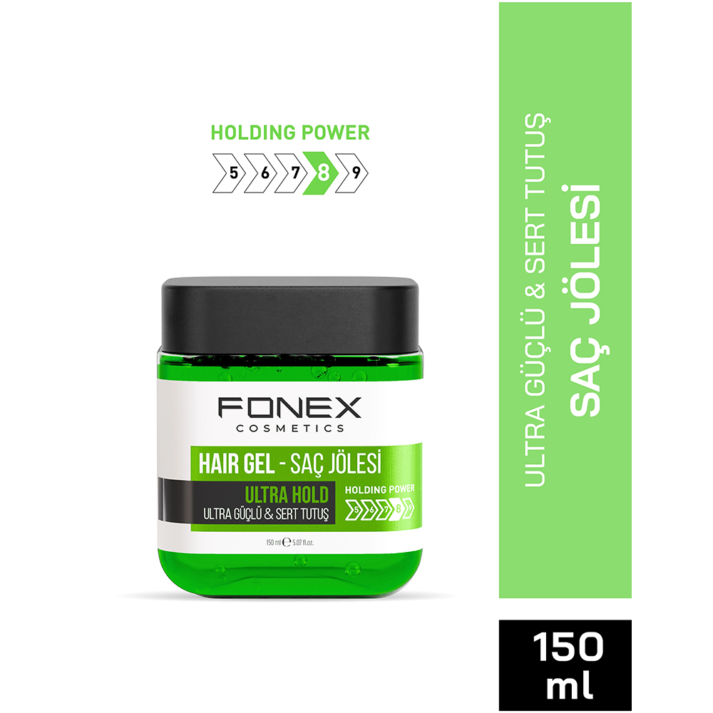 Fonex Saç Jölesi 150 Ml Ultra Güçlü & Sert Tutuş Yeşil