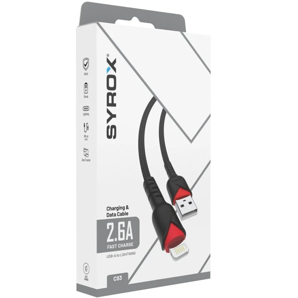 Syrox C93 Usb-A To Lightning İphone Kablo 2.6A