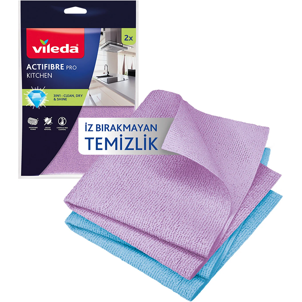 Vileda Aktifibre Pro Kitchen Bez 2 Li Mikrofiber Mutfak Bezi