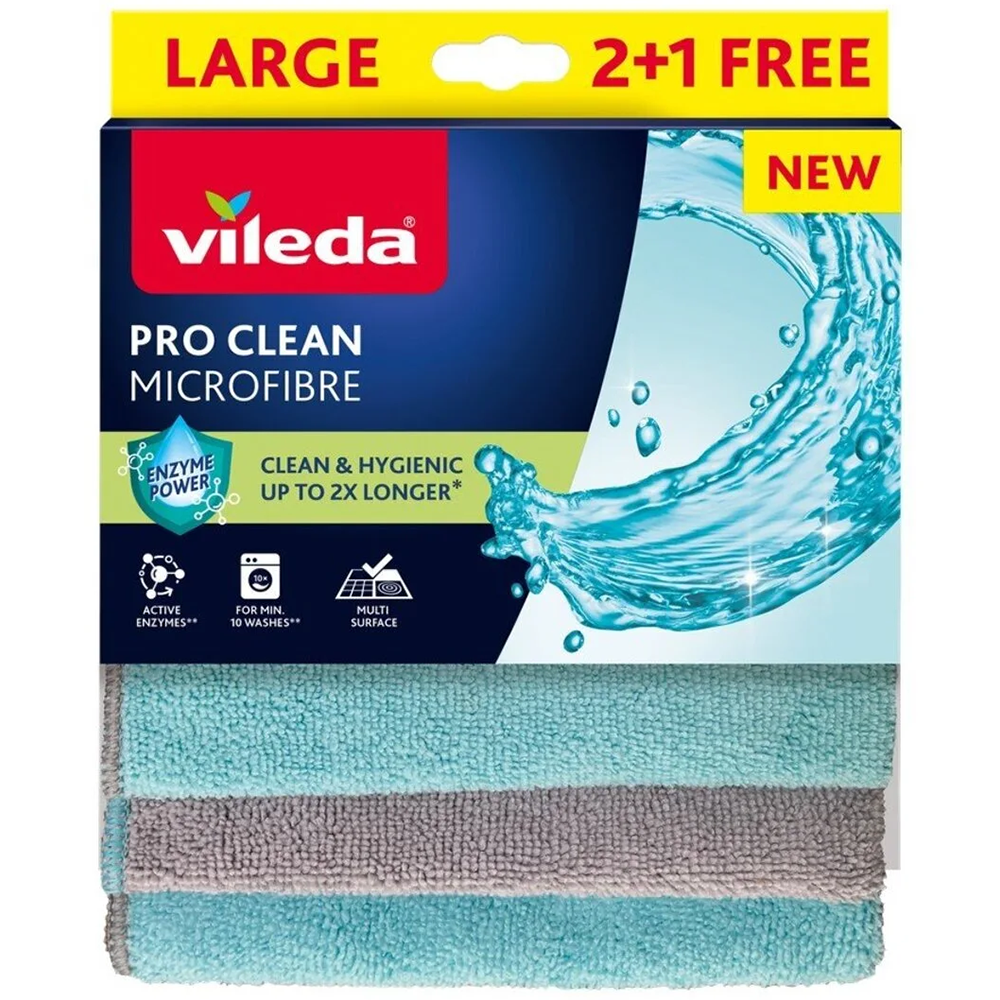 Vileda Pro Clean Mikrofiber Bez 2+1