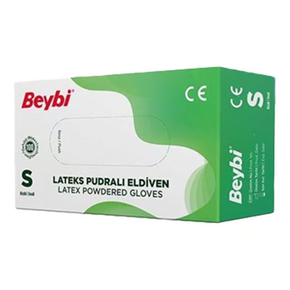 Beybi Lateks Muayene Eldiveni 100 Lü Pudralı S
