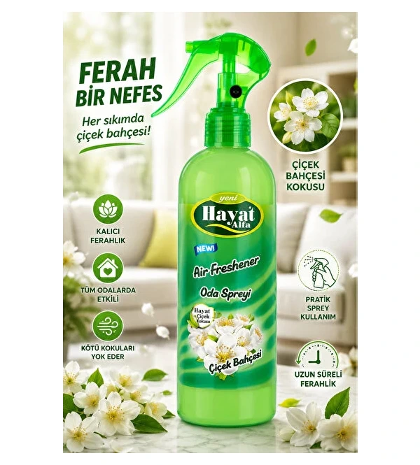 Hayat Oda Spreyi 350 Ml Çiçek Bahçesi