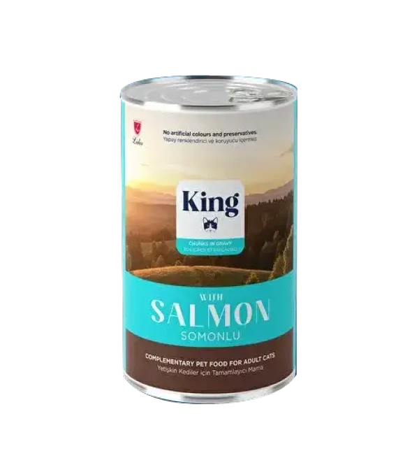 King Konserve Yetişkin Kedi Somonlu 400 Gr