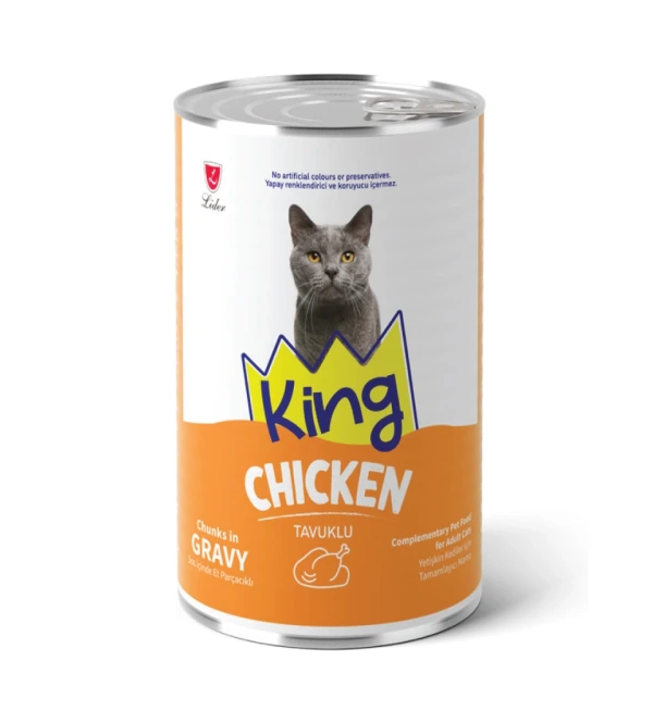 King Konserve Yetişkin Kedi Tavuklu 400 Gr