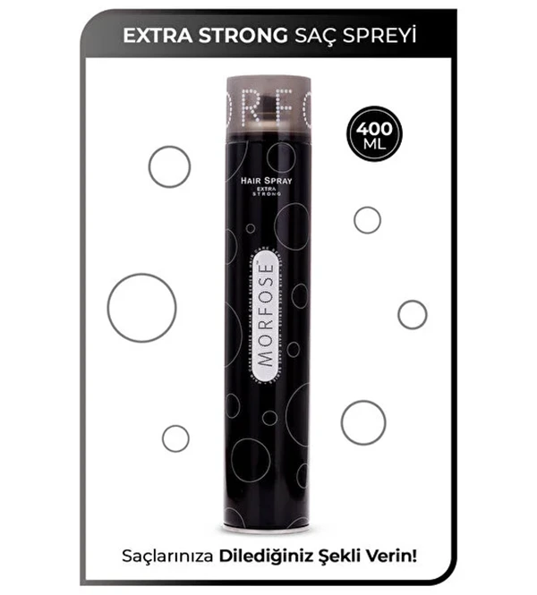 Morfose Saç Spreyi Siyah Extra Strong