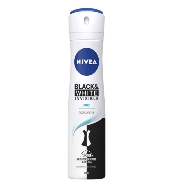 Nivea Deodorant Kadın Black & White Pure 150 ml Sprey Deodorant