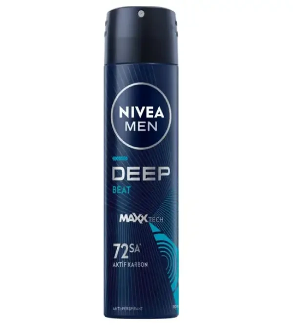 Nivea Deodorant Erkek Deep Beat Mavi 150 ml Sprey Deodorant