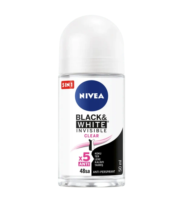 Nivea Roll-On Kadın B&W Clear