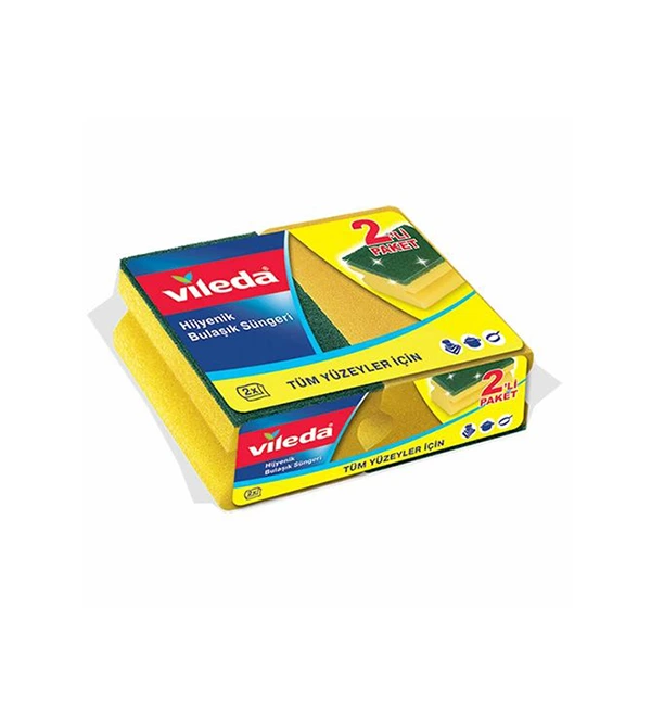 Vileda 2 Li Oluklu Bulaşık Süngeri