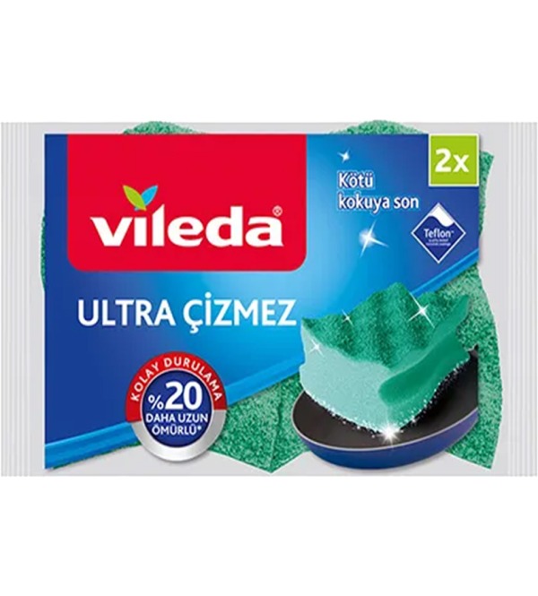 Vileda Çizmez Sünger Oluklu 2 Li
