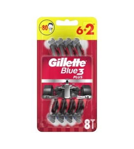 Gillette Blue 3  8 Li Blisterli Plus Kırmızı F1