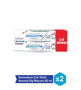 Sensodyne Diş Mac. 50Ml+50Ml Çok Yönlü K. Beyaz.