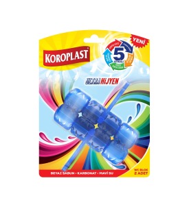 Koroplast Wc Blok 2 Adet Beyaz Sabun-Karb.-Mavi Su