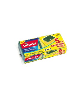 Vileda 5 Li Oluklu Bulaşık Süngeri