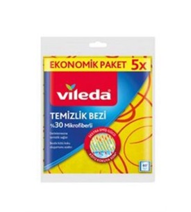 Vileda Sarı Tem. Bezi 5 Li (%30 Mikrofiberli)