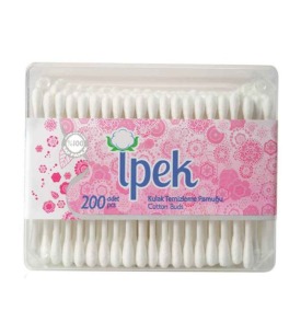 İpek Kulak Pamuğu Diktörtgen Kutu 200 Lü
