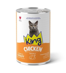 King Konserve Yetişkin Kedi Tavuklu 400 Gr