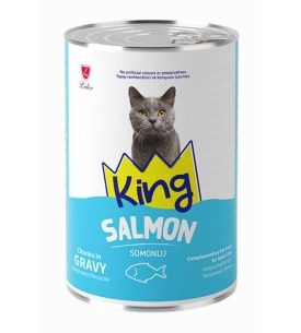 King Konserve Yetişkin Kedi Somonlu 400 Gr
