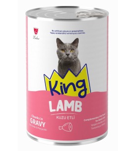 King Konserve Yetişkin Kedi Kuzu Etli 400 Gr