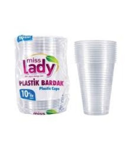 Miss Lady Plastik Bardak 10 Lu