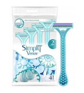 Gillette Venüs 2 Bıçaklı 4 Lü Poşet Mavi