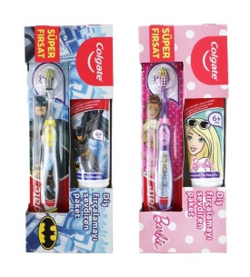 Colgate Çocuk Diş Mac. + Diş Fır. Barbie / Batman