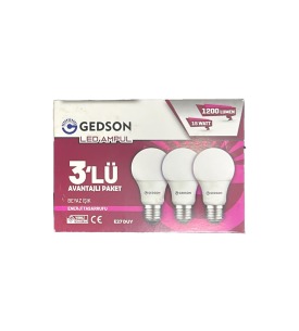 Gedson Led Ampul 15 W 3 Lü Paket Beyaz