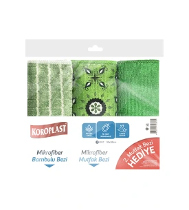 Koroplast Mikrofiber Tem. Bezi 3'Lü Eko Paket-2