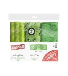Koroplast Mikrofiber Tem. Bezi 3'Lü Eko Paket-1