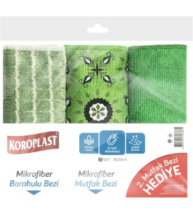 Koroplast Mikrofiber Tem. Bezi 3'Lü Eko Paket-2