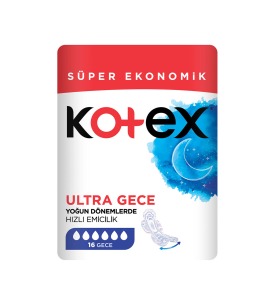 Kotex Dörtlü Ultra Gece 16 Lı