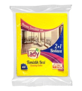 Miss Lady Sarı Temizlik Bezi 3 Lü